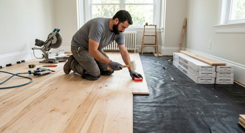 Birch Floor Installation in Snellville, GA