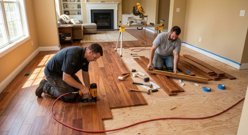 Cherry Floor Installation in Braselton, GA