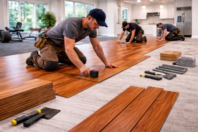 Cherry Floor Installation in Dekalb County, GA