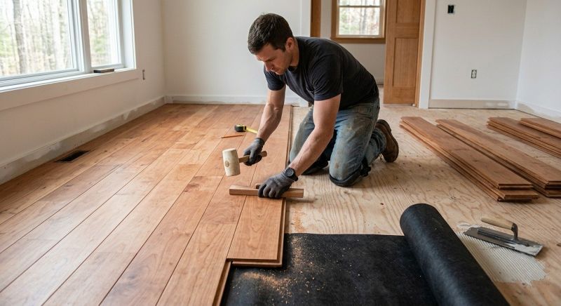 Cherry Floor Installation in Snellville, GA