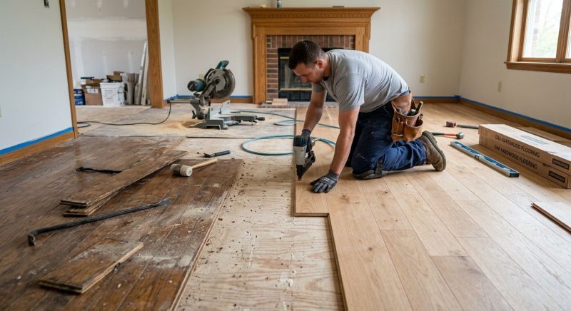 Oak Floor Replacement in Snellville, GA